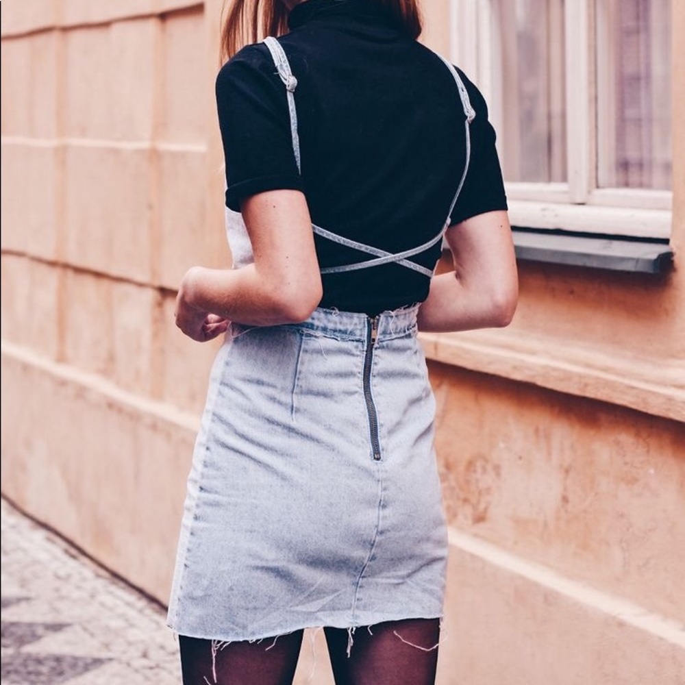 zara denim dress 2018 Z1975 BELTED MINI DENIM DRESS - Blue